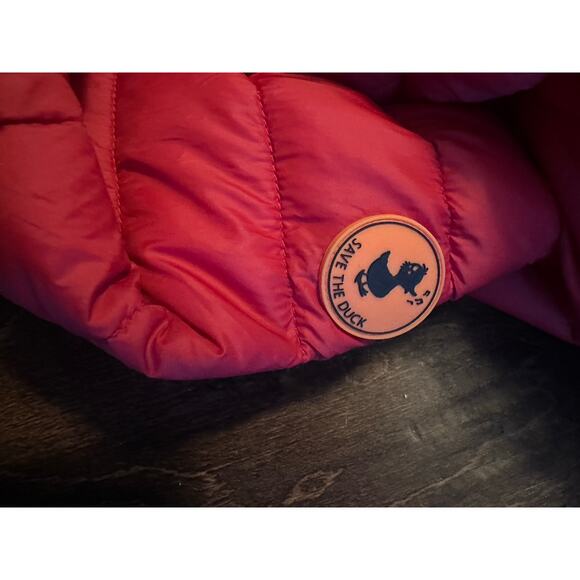Womens Save The Duck Daisy Puffer coat NWT red full zip - Picture 6 of 7